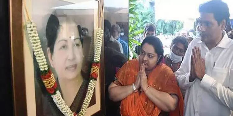 ജയലളിതയുടെ  ‘വേദനിലയം’  വസതി  ദീപ , ദീപക് എന്നിവർക്ക് കൈമാറി