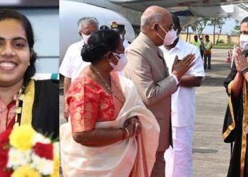 ‘ മേയറുടെ കാര്‍ വാഹനവ്യൂഹത്തിലേക്ക് കയറ്റാന്‍ ശ്രമം ‘ ;  രാഷ്ട്രപതിയുടെ യാത്രക്കിടെ സുരക്ഷാവീഴ്ച