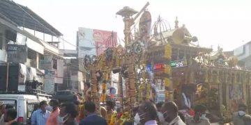 തങ്കയങ്കി രഥഘോഷയാത്ര പമ്പയിലെത്തി