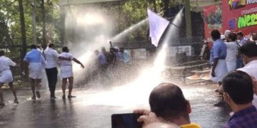 വ്യാപാരികളുടെ കലക്ടറേറ്റ് മാർച്ചിൽ സംഘർഷം  ;   ഒരാൾക്ക് പരിക്ക്