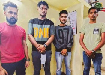 തോക്കുചൂണ്ടി ഭീഷണി ;  നാലു പ്രതികൾ പിടിയിൽ