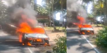 കൊല്ലത്ത് ഓടിക്കൊണ്ടിരുന്ന കാറിന് തീപിടിച്ചു ; ആളപായമില്ല