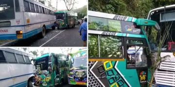 ശബരിമല തീർത്ഥാടകർ സഞ്ചരിച്ച വാഹനവും കെഎസ്ആർടിസിയും കൂട്ടിയിടിച്ചു ; 11 പേർക്ക് പരിക്ക്