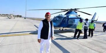 അഖിലേഷിന്റെ ഹെലികോപ്ടര്‍ അരമണിക്കൂര്‍ വൈകി ;   ഗൂഢാലോചനയെന്ന് ആരോപണം