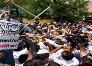 കൂട്ടബലാത്സംഗത്തിൽ പ്രതിഷേധിച്ച് രാജസ്ഥാനിൽ തെരുവിലിറങ്ങി ബിജെപി