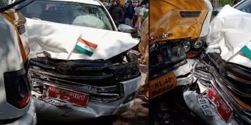 മന്ത്രി വി.എൻ.വാസവന്റെ കാർ അപകടത്തിൽപ്പെട്ടു ; ഗൺമാന് പരിക്ക്