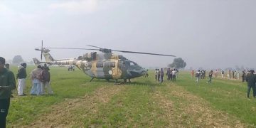 മോശം കാലാവസ്ഥ ; ഹരിയാനയില്‍ സൈനിക ഹെലികോപ്റ്റര്‍ അടിയന്തിരമായി നിലത്തിറക്കി