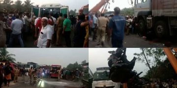 ഓട്ടോറിക്ഷയിൽ ലോറി ഇടിച്ചു ; കോഴിക്കോട് ദമ്പതികൾക്ക് ദാരുണാന്ത്യം – ഒരാൾക്ക് ഗുരുതര പരിക്ക്