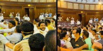 ബിര്‍ഭും ആക്രമണം ; ബംഗാള്‍ നിയമസഭയില്‍ ബിജെപി- തൃണമൂല്‍ എംഎല്‍എമാര്‍ തമ്മില്‍ കയ്യാങ്കളി