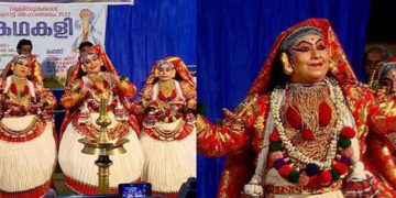 വള്ളിയൂർക്കാവിൽ ദമയന്തിയായി കഥകളി അരങ്ങേറ്റം കുറിച്ച് ജില്ലാ കളക്ടർ