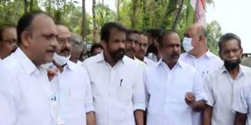 ചോറ്റാനിക്കരയില്‍ സംഘര്‍ഷം ; സര്‍വ്വേ കുറ്റികള്‍ കുളത്തിലെറിഞ്ഞു ; വന്‍ പോലീസ് സന്നാഹം