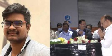 നവീന്റെ മൃതദേഹം നാട്ടിലെത്തിച്ചു ; അന്തിമോപചാരം അർപ്പിച്ച് കര്‍ണാടക മുഖ്യമന്ത്രി