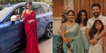 അമ്മയൊരുക്കിയ സാരിയിൽ തിളങ്ങി പ്രാർത്ഥന ഇന്ദ്രജിത്ത്