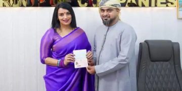 നടി ശ്വേതാ മേനോന് യുഎഇ ഗോൾഡൻ വിസ