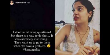 പോലീസ് വളരെ മോശമായാണ് പെരുമാറിയതെന്നും സുരക്ഷിതമായി തനിക്ക് തോന്നിയില്ലെന്നും നടി സോഷ്യല്‍ മീഡിയയില്‍ പങ്കുവെച്ച കുറിപ്പില്‍ ആരോപിക്കുന്നു.