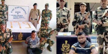 ബ്ലംഗ്ലാദേശ് അതിർത്തിയിൽ 11 കിലോ സ്വർണവുമായി രണ്ട് പേർ പിടിയിൽ