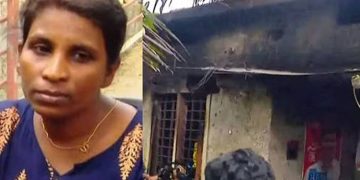 തൃക്കാക്കരയിൽ സിപിഐഎം പ്രവർത്തകയുടെ വീടിന് തീ വെച്ചു