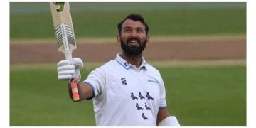 ഷഹീൻ അഫ്രീദിക്കെതിരെ അപ്പർ കട്ട് സിക്സർ ; കൗണ്ടിയിൽ പൂജാരയ്ക്ക് തുടർച്ചയായ നാലാം സെഞ്ചുറി