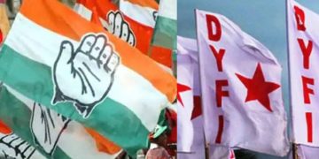 കോൺഗ്രസിന്റെ സ്തൂപം തകർത്തു ; പിന്നിൽ ഡിവൈഎഫ് ഐ പ്രവർത്തകരെന്ന് കോൺഗ്രസ്