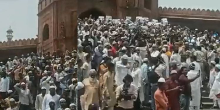 നൂപുറിനെ അറസ്റ്റ് ചെയ്യണം; ഡൽഹി ജുമാ മസ്ജിദിലും യുപിയിലും വൻ പ്രതിഷേധം