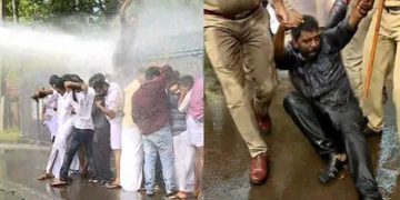 കണ്ണൂരിൽ സംഘർഷം ; യൂത്ത് കോൺഗ്രസ് പ്രവർത്തകർക്ക് നേരെ ജലപീരങ്കി പ്രയോഗിച്ചു