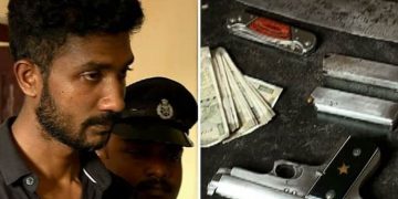 കഞ്ചാവ് കേസ് പ്രതിയുടെ വീട്ടിൽ തോക്കും വടിവാളും; കയ്യോടെ പൊക്കി പൊലീസ്