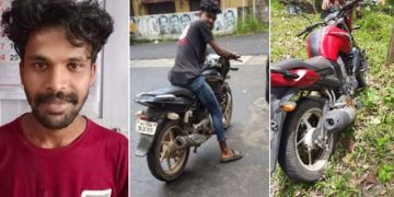 മോഷ്ടിച്ച ബൈക്ക് വഴിയില്‍ കേടാവുന്നു, അടുത്ത് കണ്ട വണ്ടിയെടുത്തു മുങ്ങുന്നു; സിനിമയെ വെല്ലും കവര്‍ച്ച,അറസ്റ്റ്