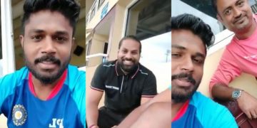 ഇവിടെ നല്ല മഴ, രണ്ടു ചേട്ടൻമാരുമായി സംസാരിച്ചിരിക്കുന്നു: സിംപിളായി സഞ്ജു
