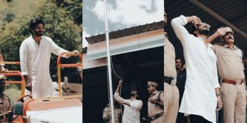 തെലങ്കാന പൊലീസിനൊപ്പം തുറന്ന ജീപ്പിൽ ദുൽഖറിന്റെ സ്വാതന്ത്ര്യദിനാഘോഷം