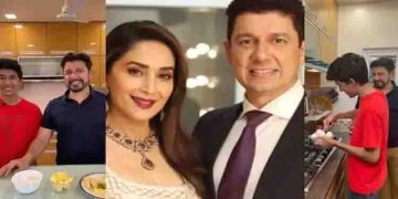 മകനെ പാചകം പഠിപ്പിച്ച് മാധുരി ദീക്ഷിത്തിന്‍റെ ഭർത്താവ്; കയ്യടിച്ച് സോഷ്യൽ മീഡിയ