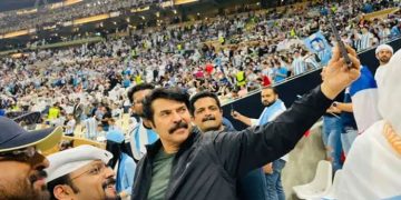 ​ഗോളടിച്ച് കയറി അർജന്റീന; ​ഗ്യാലറിയിൽ നിന്നും മമ്മൂട്ടിയുടെ ക്ലിക്ക് !