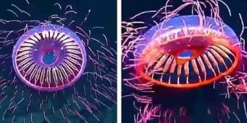 കടലിൽ 4,000 അടി താഴ്ചയിൽ കണ്ടെത്തിയ അപൂർവ ‘ഗ്ലോയിംഗ് ജെല്ലിഫിഷ്’, വൈറലായി വീഡിയോ