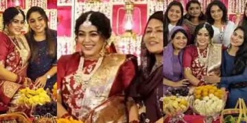 വളക്കാപ്പ് ചടങ്ങില്‍ നിറചിരിയോടെ ഷംന കാസിം