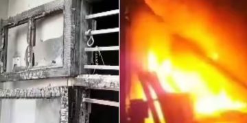 ചായ ഉണ്ടാക്കാൻ ശ്രമിക്കവെ ഗ്യാസ് സിലിണ്ടർ പൊട്ടിത്തെറിച്ചു; അച്ഛനും അമ്മയും നാല് മക്കളും വെന്തുമരിച്ചു