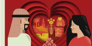 പ്രണയദിനത്തിൽ ചുവന്നുതുടുത്ത് ‘അറബ് ന്യൂസ്’, സൗദി അറേബ്യയും