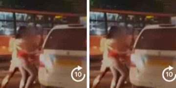 ന​ഗരമധ്യത്തിൽ യുവതിയെ മർദ്ദിച്ചു കാറിൽ കയറ്റി യുവാവ്; വീഡിയോ പുറത്ത്, അന്വേഷണം