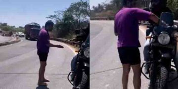 വെള്ളം കുടിക്കാനായി റോഡ് സൈഡില്‍ ബൈക്ക് നിര്‍ത്തി; വനിതാ റൈഡര്‍മാരെ കയ്യേറ്റം ചെയ്ത് പിതാവും മകനും