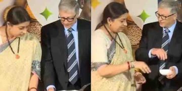 ബില്‍ ഗേറ്റ്‍സിനെ ‘കുക്കിംഗ്’ പഠിപ്പിക്കുന്ന കേന്ദ്രമന്ത്രി സ്മൃതി ഇറാനി; വീഡിയോ