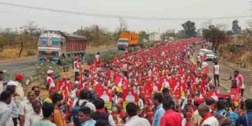 അവകാശങ്ങൾക്കായി പൊരുതി നടന്നു; ലോങ് മാർച്ചിനിടെ കർഷകൻ മരിച്ചു