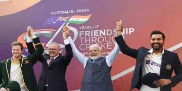 മോദിപ്രഭയില്‍ അഹമ്മദാബാദ് ടെസ്റ്റില്‍ ഉത്സവാന്തരീക്ഷം! രംഗം കളറാക്കി ഓസ്‌ട്രേലിയന്‍ പ്രധാനമന്ത്രി ആല്‍ബനീസും