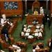 ‘കറുപ്പ’ണിഞ്ഞ് എംപിമാര്, രാഹുലിനെ അയോഗ്യനാക്കിയതില് പ്രതിഷേധം; ഇരു സഭകളും നിര്ത്തിവച്ചു
