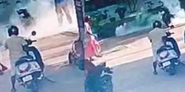 പെട്രോള്‍ അടിച്ച ശേഷം ബൈക്ക് സ്റ്റാര്‍ട്ട് ചെയ്തു, പിന്നാലെ തീപിടുത്തം; വീഡിയോ ദൃശ്യങ്ങള്‍ പുറത്ത്