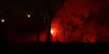 തേവരയിൽ ഒഴിഞ്ഞ പറമ്പിൽ തീപിടിത്തം, അണയ്ക്കാൻ ശ്രമം തുടരുന്നു