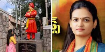 അംബേദ്കറെന്ന് കരുതി ബി.ജെ.പി വനിതാനേതാവ് പൂക്കളർപ്പിച്ചത് വിവേകാനന്ദന്; സമൂഹമാധ്യമങ്ങളിൽ പൊങ്കാല