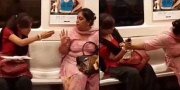 മെട്രോയിൽ സീറ്റിന് വേണ്ടി തർക്കം; സഹയാത്രികക്ക് നേരെ പെപ്പർ സ്പ്രേ പ്രയോഗിച്ച് യുവതി, വിഡിയോ വൈറൽ