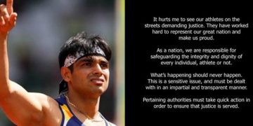 ​ഗുസ്‌തി താരങ്ങളുടെ സമരം: പിന്തുണയുമായി നീരജ് ചോപ്ര