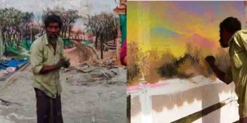 അന്ന് സിപിഎം ജാഥയ്ക്ക് വേണ്ടി മായ്‌ച്ചു; ചിത്രകാരനെ കണ്ടെത്തി പ്രായശ്ചിത്തം ചെയ്ത് ഡിവൈഎഫ്ഐ