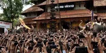 തുമ്പിക്കൈ ഉയ‍ർത്തി കൊമ്പന്മാർ; ഭ​ഗവതിമാ‍ർ ഉപചാരം ചൊല്ലി പിരിഞ്ഞു, പകൽവെടിക്കെട്ടോടെ തൃശൂർപൂരത്തിന് പരിസമാപ്തി