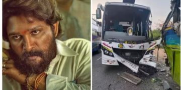 പുഷ്പ 2 ഷൂട്ടിംഗ് സംഘം സഞ്ചരിച്ച ബസ് അപകടത്തില്‍പ്പെട്ടു