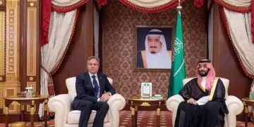 യു.എസ് സ്റ്റേറ്റ് സെക്രട്ടറി ആന്റണി ബ്ലിങ്കൻ അമീർ മുഹമ്മദ് ബിൻ സൽമാനുമായി കൂടിക്കാഴ്ച നടത്തി